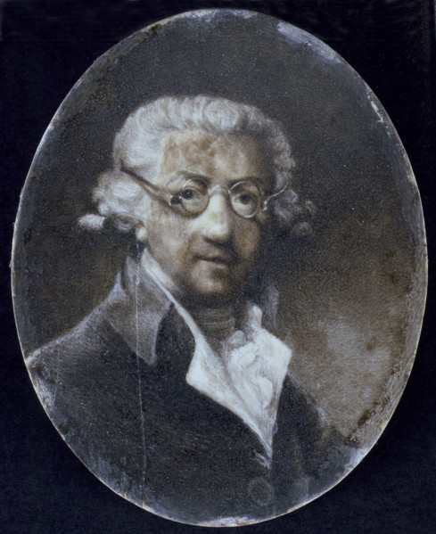 Ivory miniature of Joshua Reynolds, 1792. Creator: Sarah Erskine.