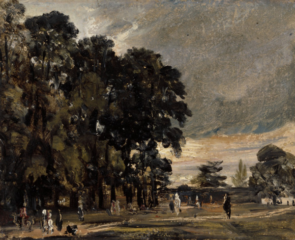 Landscape Study: Figures by a Clump of Trees, c1823. Creator: John Constable.