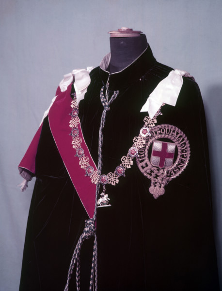 The insignia and robes of The Order of the Garter, 1953.  Creator: Arthur Charles Kirby Ware.