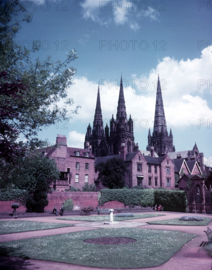 Lichfield Cathedral, Staffordshire, c1955. Creator: Arthur Charles Kirby Ware.
