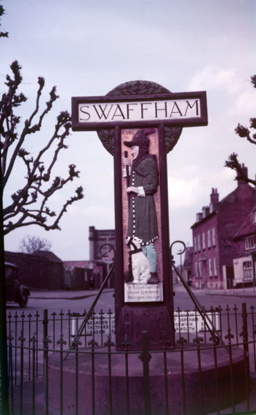 Village sign at Swaffham, Norfolk, c1955-1965. Creator: Arthur Charles Kirby Ware.