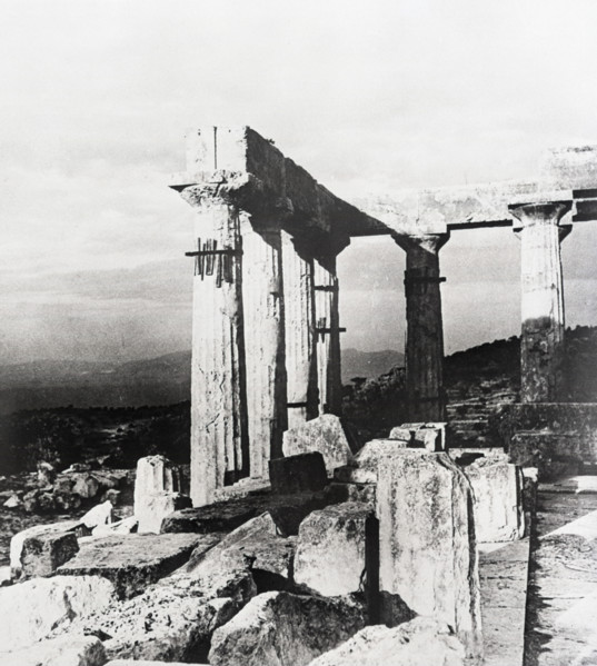 Temple of Aphaena [sic], Aegina, Greece, c1955.  Creator: Arthur Charles Kirby Ware.
