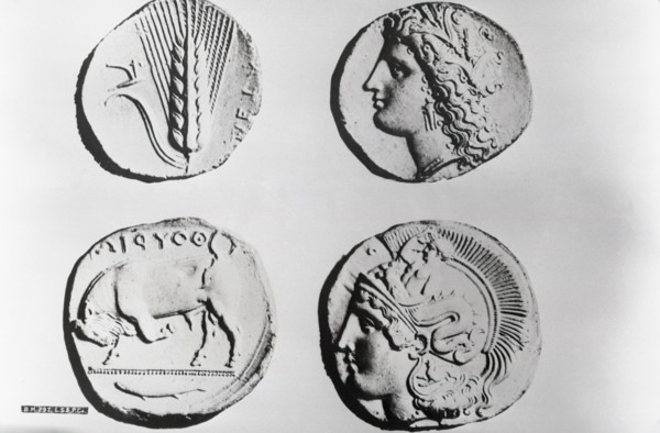 Ancient coins, Greek, c1955. Creator: Arthur Charles Kirby Ware.