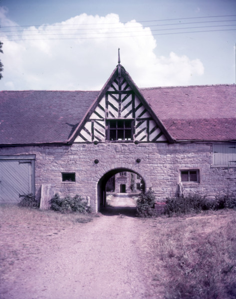Gateway at Salford Priors, Worcestershire, c1955. Creator: Arthur Charles Kirby Ware.