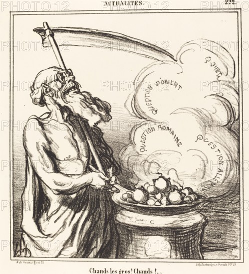 Chauds les gros! Chauds!..., 1868. Creator: Honore Daumier.