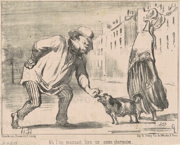 Où l'on reconnait bien un ancien pharmacien, 19th century. Creator: Honore Daumier.