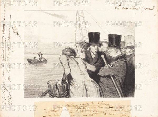 Le dernier du Télémaque, 1843. Creator: Honore Daumier.