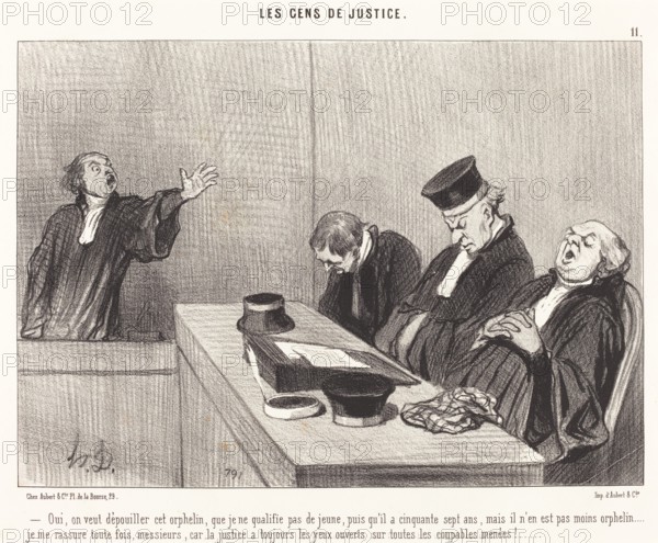 Oui, on veut dépouiller cet orphelin..., 1845. Creator: Honore Daumier.