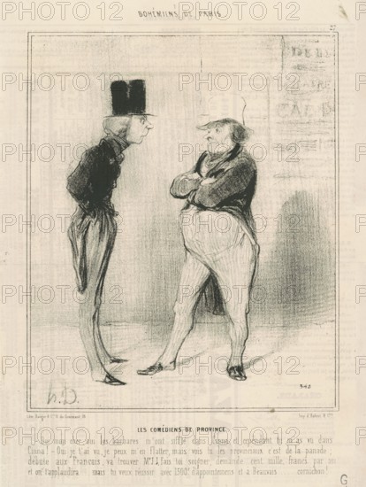Les comédiens de province, 1842.  Creator: Honore Daumier.