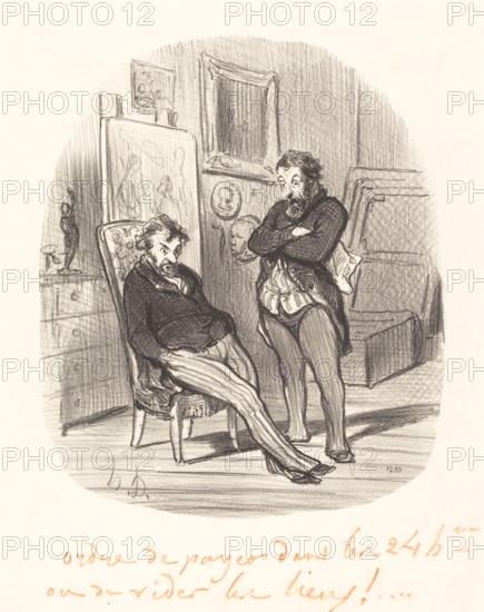 Inconvénient d'envoyer un mauvais tableau à l'exposition, 1848. Creator: Honore Daumier.