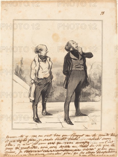 Comme tu y vas, on voit bien que l'argent ne te coute rien !..., 1841. Creator: Honore Daumier.