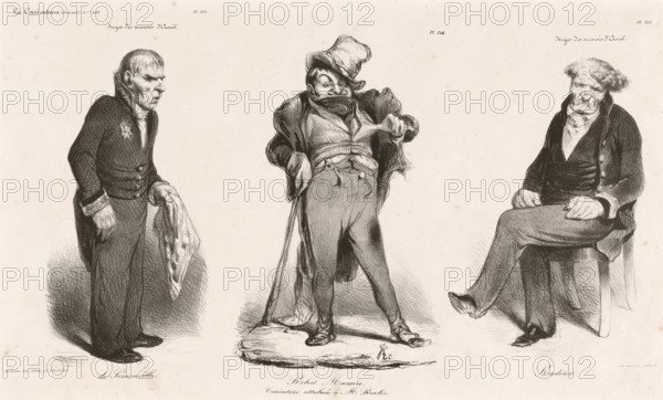 Juges des accusés d'Avril: [Huguet] de Sémonville, Robert Macaire..., [Comte] Roederer, 1835. Creator: Honore Daumier.