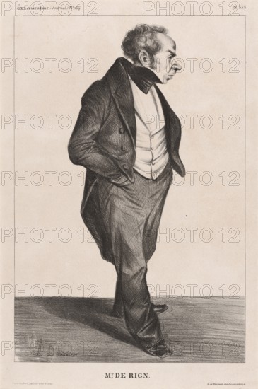 M. de Rigny, 1833. Creator: Honore Daumier.