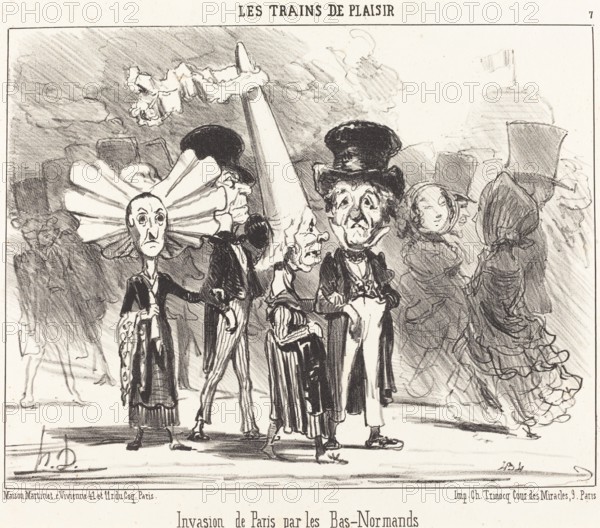 Invasion de Paris par les Bas-Normands, 1852. Creator: Honore Daumier.