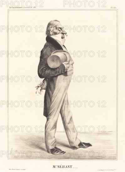 Mr. Sébast..., 1833. Creator: Honore Daumier.