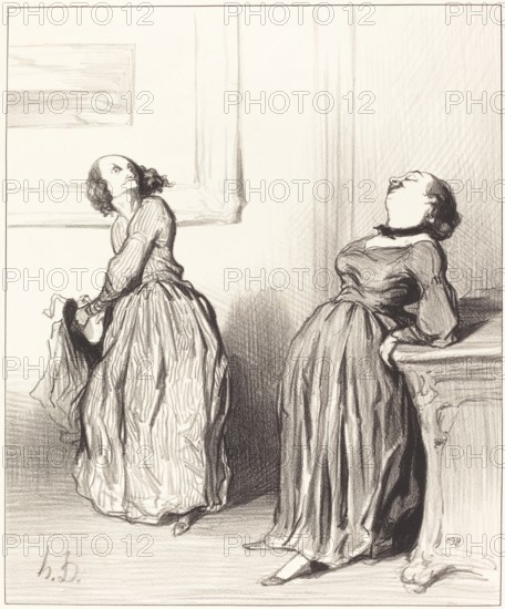 Ah vous trouvez que mon dernier roman n'est pas tout-à-fait à la hauteur..., 1844.  Creator: Honore Daumier.