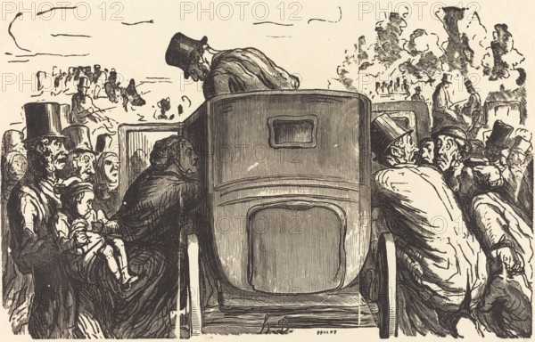 À l'Exposition Universelle: L'Étranger trouve toutes les facilités désirables..., 1867. Creator: Julien Antoine Peulot.