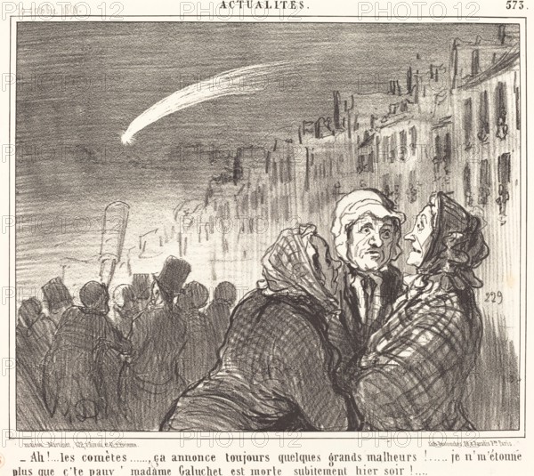 - Ah! ... les comètes.., ça annonce toujours quelques grands malheurs !...., 1858. Creator: Honore Daumier.