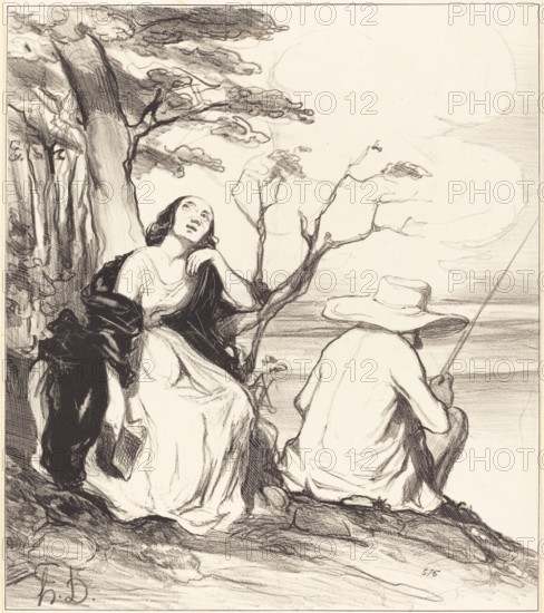 O douleur!... avoir rêvé pendant toute ma vie de jeune fille..., 1844.  Creator: Honore Daumier.