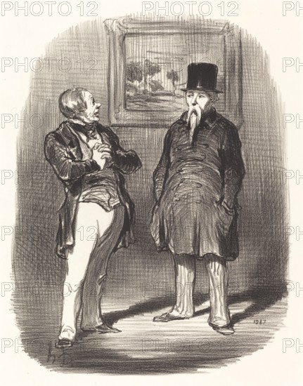 Tiens... je ne te reconnaissais pas..., 1848. Creator: Honore Daumier.
