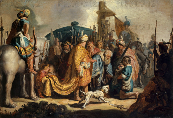 David with the Head of Goliath before Saul, 1627. Creator: Rembrandt Harmensz van Rijn.