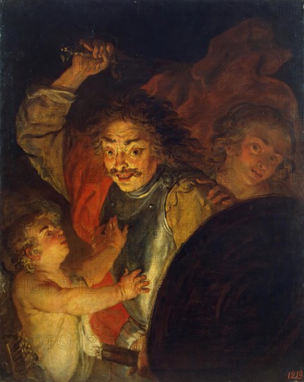 Mars, Venus and Cupid (Allegory of Anger), 1630. Creator: Jacques de l'Ange.