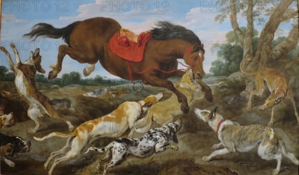 Enraged Horse, 1630. Creators: Jan Wildens, Paul de Vos.