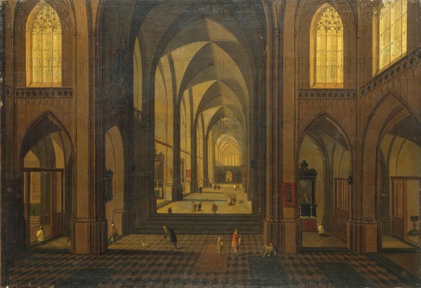 Interior of St Charles Borromeo Church in Antwerp, 1636. Creators: Pieter Neefs, Frans Francken III.