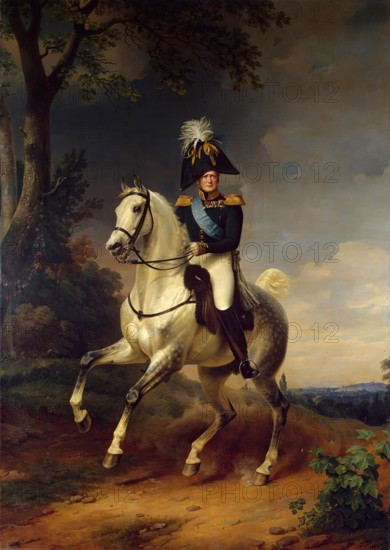 Equestrian Portrait of Alexander I (1777-1825), 1837. Creator: Franz Kruger.