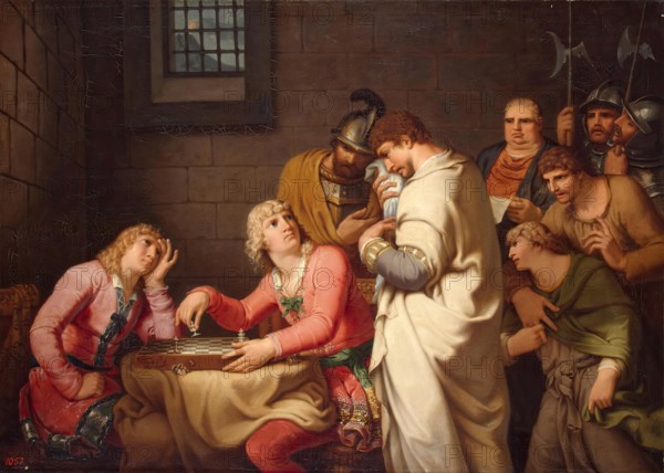 Conradin of Swabia and Friedrich of Baden Awaiting Sentence, 1785. Creator: Johann Heinrich Wilhelm Tischbein.