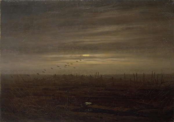 Sea Shore (Fishing-Nets), 1835. Creator: Caspar David Friedrich.