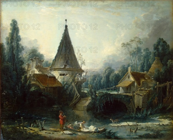 Landscape near Beauvais, 1740. Creator: Francois Boucher.