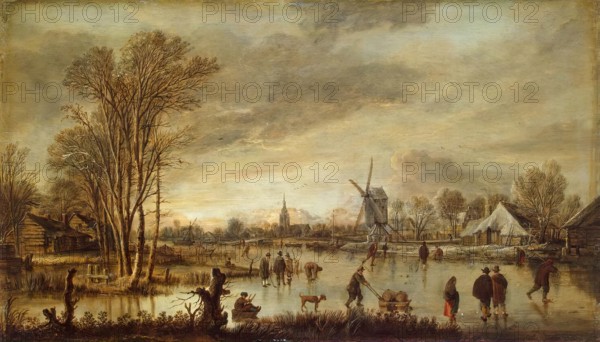 River in Winter, 1645. Creator: Aert van der Neer.