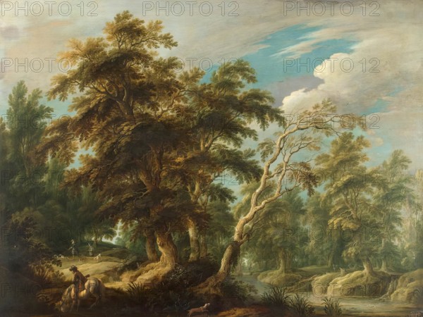 Hunters in a Forest, 1650. Creator: Alexander Keirincx.