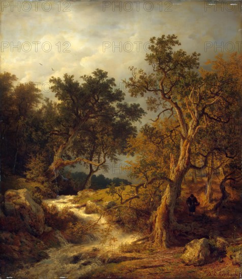 Landscape with a Stream, 1851. Creator: Andreas Achenbach.
