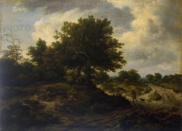 Landscape with a Traveller, 1650. Creator: Jacob van Ruisdael.