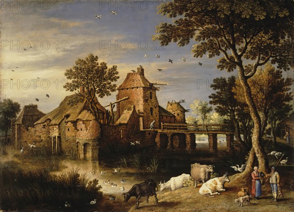 Landscape with a Farm, 1627. Creator: Marten Ryckaert.