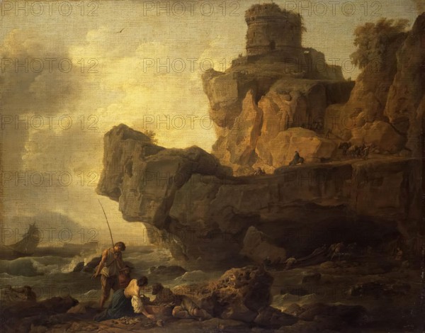 Rocks on a Seashore, 1753. Creator: Claude-Joseph Vernet.