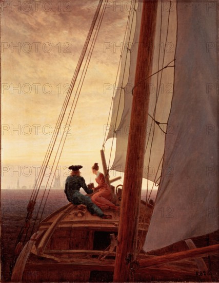 On a Sailing Ship, 1818. Creator: Caspar David Friedrich.