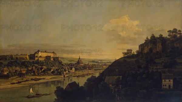 View of Pirna from the Right Bank of the Elba above the Town, 1753. Creator: Bernardo Bellotto.
