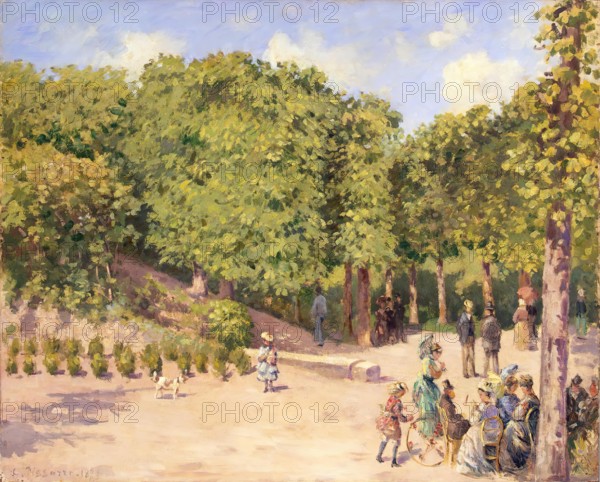 The Municipal Garden, Pontoise, 1873. Creator: Camille Pissarro.