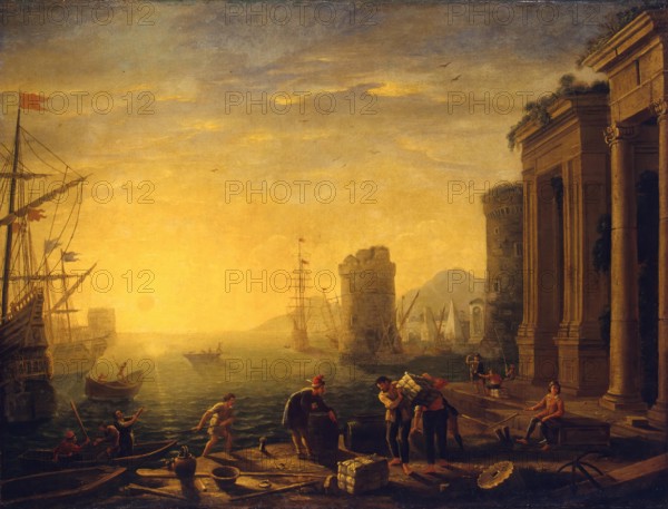 Morning in the Harbour, 1630. Creator: Claude Lorrain.