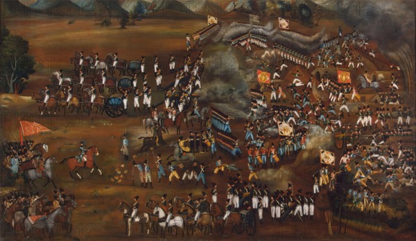 Battle Between Persians and Russians, 1815. Creator: Unknown.