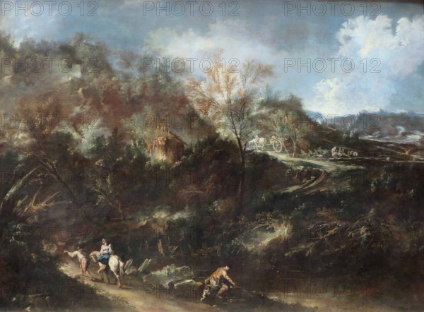 Mountainous Landscape, 1720. Creator: Alessandro Magnasco.