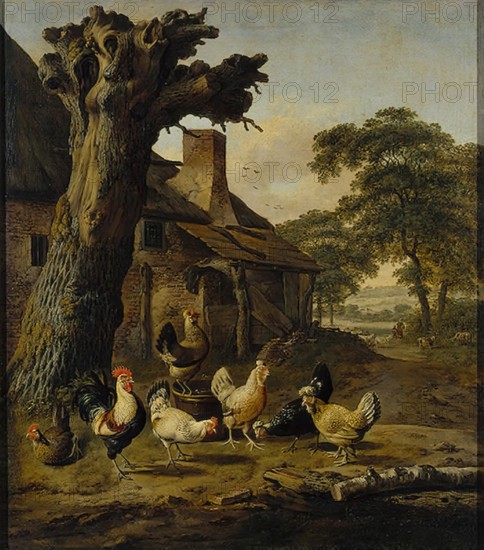 Poultry Yard, 1643. Creator: Dirck Wijntrack.