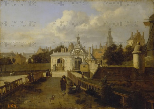 St Antony Gates in Amsterdam, 1660. Creators: Jan van der Heyden, Adriaen van de Velde.