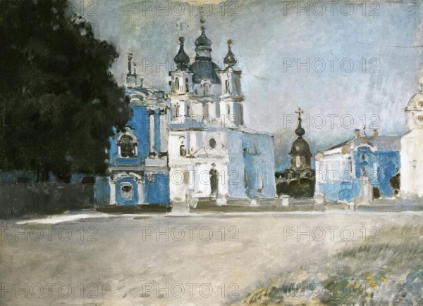 View of the Smolny Cathedral, 1905. Creator: Stepan Yaremich.