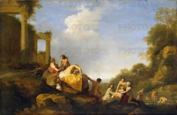 Landscape with Diana and Callisto, 1650. Creator: Cornelis van Poelenburgh.