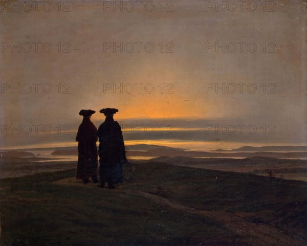 Sunset, 1837. Creator: Caspar David Friedrich.