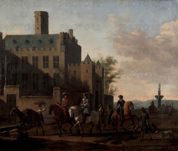 Leaving for the Hunt, 1660. Creator: Gerrit Berckheyde.
